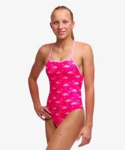 Funkita Girls Strapped In One Piece Flaming Go Gos